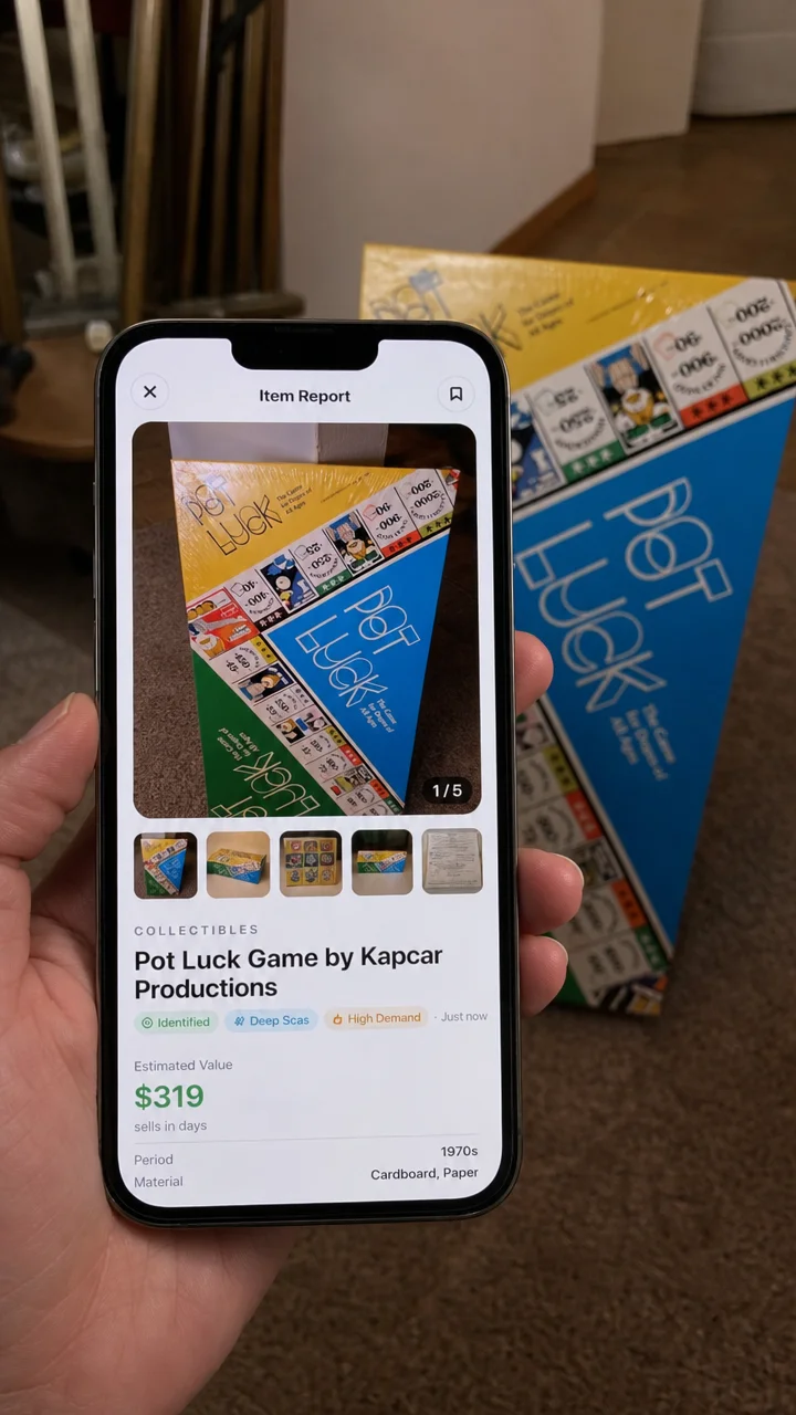 Pot Luck Board Game found and appraised at $319 with Value Scout